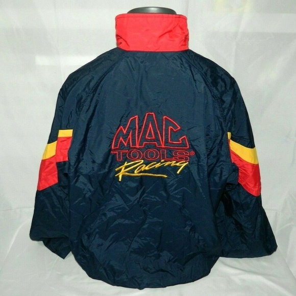 Vintage MAC TOOLS Racing Windbreaker Jacket Medium - Picture 1 of 7